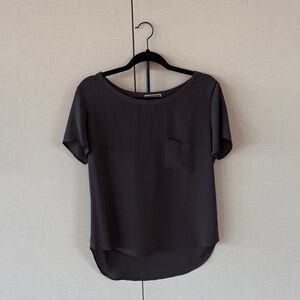 Pleione Charcoal Short Sleeve Top